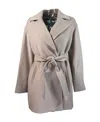 Max Mara Waist-laced Coat In Gray
