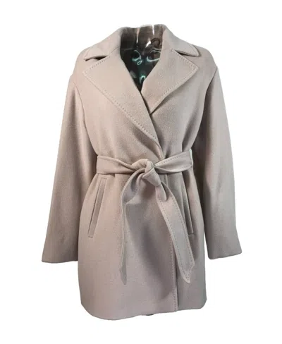 Max Mara Waist-laced Coat In Gray