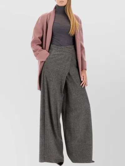 Max Mara Waist Tie Jacket With Pockets And Lapels In Pink