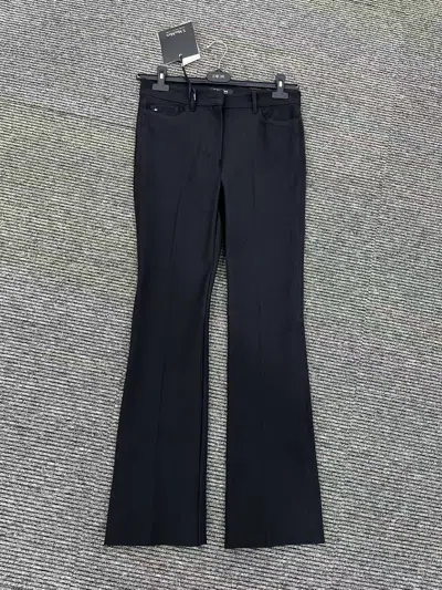 Max Mara Waistband Loop Casual Pants In Black
