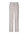 Max Mara Waistband Loop Casual Pants In Gray