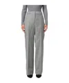 Max Mara Waistband Loop Casual Pants In Gray