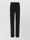 Max Mara Waistband Trousers With Straight Leg And Pockets In Black