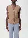 Max Mara Women's Virgin Wool Single-breast Waistcoat In Beige
