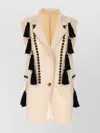 Max Mara Waistcoat With Tassel Embellishments And Notched Lapel