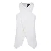 Max Mara Satin Wrap Sleeveless Jacket Buttons In White