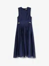 Max Mara Women Wally Silk Blend Long Dress In Blue