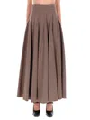 Max Mara Bellico Wool Maxi Skirt In Animal Print
