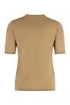 Max Mara Warren Silk And Cashmere Fine Knit Top In Neutrals