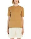 Max Mara Warren Silk And Cashmere Fine Knit Top In Camel