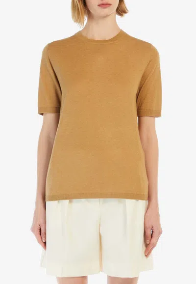 MAX MARA WARREN SILK AND CASHMERE FINE KNIT TOP
