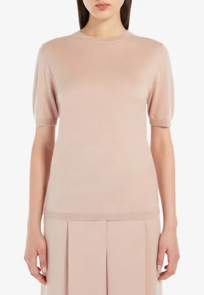 MAX MARA WARREN SILK AND CASHMERE FINE KNIT TOP