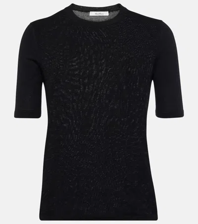 Max Mara Warren Silk And Cashmere Top In Black