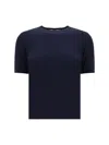 Max Mara Warren Silk And Cashmere Sweater In Blu Marino