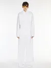 Max Mara Washed Cotton Bomber Jacket In Optical White
