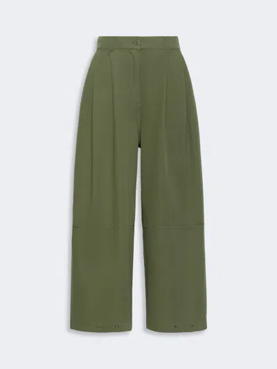 Max Mara Washed Cotton Trousers In Multi