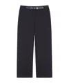 Max Mara Washed Fabric Cropped Trousers In Black