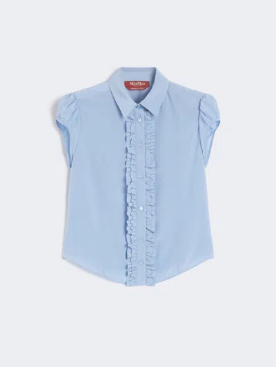 Max Mara Washed Silk Shirt In Multi