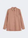 Max Mara Washed Silk Shirt In Brown