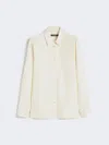 Max Mara Washed Silk Shirt In White