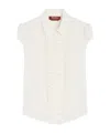 Max Mara Washed Silk Shirt In White