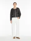 Max Mara Water-repellent Canvas Crew-neck Jacket In Black