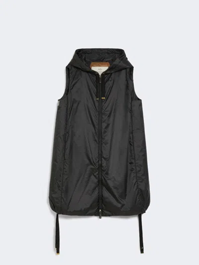 Max Mara Water-repellent Canvas Gilet In Brown