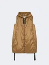 Max Mara Water-repellent Canvas Gilet In Brown