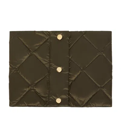 Max Mara Water-repellent Canvas Padded Collar In Green