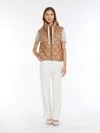 Max Mara Water-repellent Canvas Padded Gilet In Camel