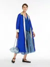 Max Mara Water-repellent Cotton Canvas Duster Coat In Cornflower Blue