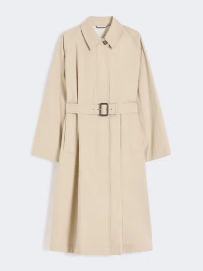 Max Mara Water-repellent Cotton Trench Coat In Brown