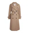 Max Mara Water-repellent Cotton Twill Trench Coat In Neutral