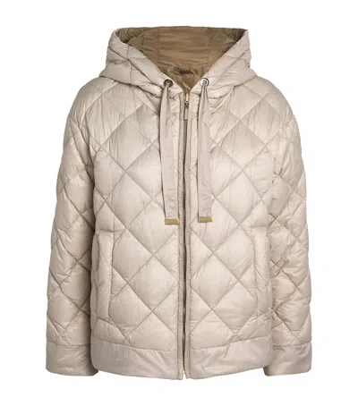 Max Mara Water-repellent Down Jacket In Beige