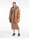 Max Mara Down Puffer Jacket In Caramel