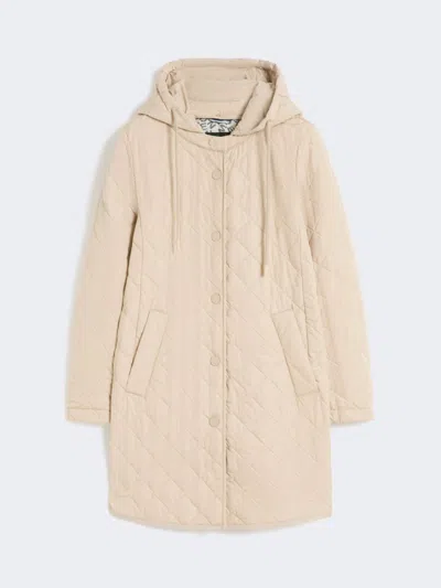 Max Mara Water-repellent Fabric Padded Parka In Sand