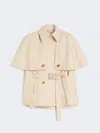 Max Mara Water-repellent Gabardine Cloak In Neutral