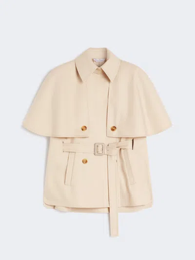 Max Mara Water-repellent Gabardine Cloak In Neutral