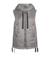 Max Mara Water-repellent Gilet In Gray