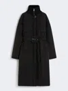 Max Mara Water-repellent Long Down Jacket In Black