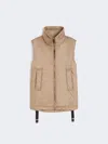 Max Mara Water-repellent Padded Gilet In Brown