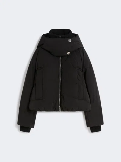 Max Mara Water-repellent Short Down Jacket In Black