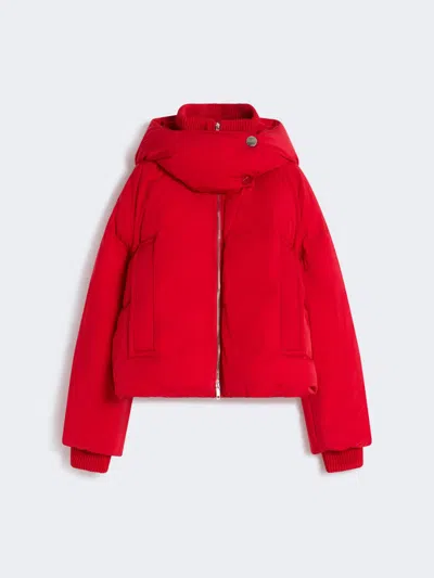 Max Mara Water-repellent Short Down Jacket In Red