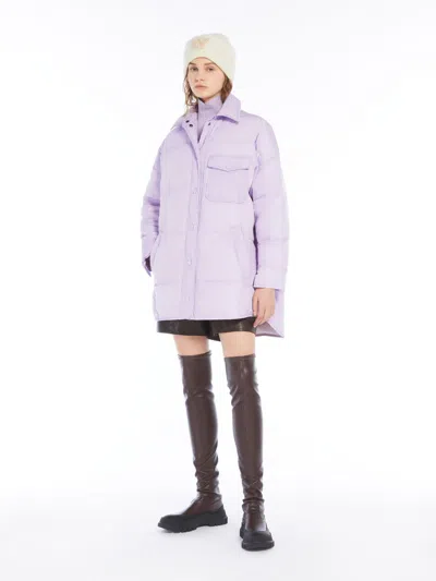 Max Mara Water-repellent Taffeta Down Jacket In Lilac