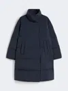 Max Mara Water-repellent Technical Canvas Down Jacket In Blue
