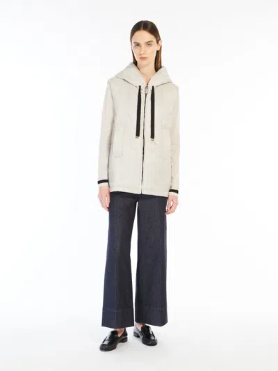 Max Mara Water-repellent Technical Canvas Gilet In Gray