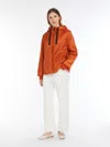 Max Mara Water-repellent Technical Canvas Travel Sweatshirt In Orange
