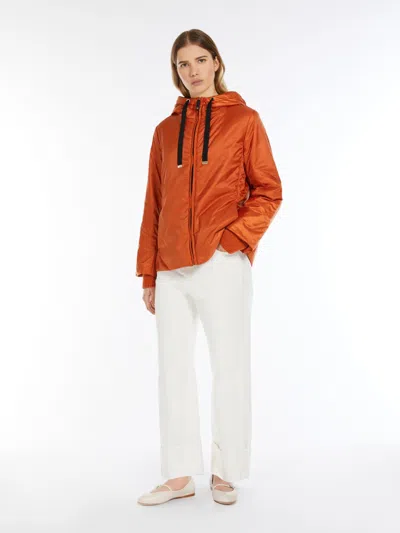 Max Mara Water-repellent Technical Canvas Travel Sweatshirt In Orange