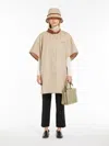 Max Mara Water-resistant Jacquard Cotton Cape In Beige
