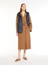 Max Mara Water-resistant Technical Canvas Gilet In Navy